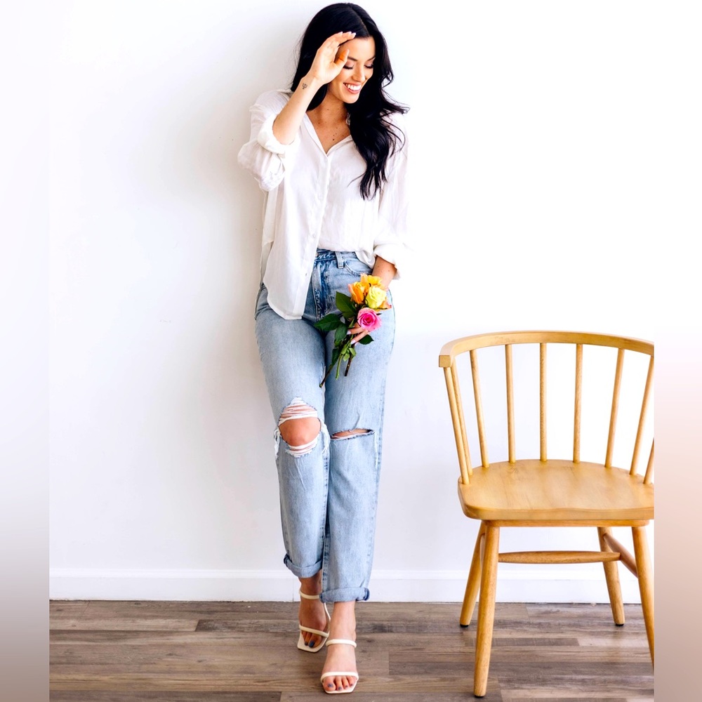 PISTOLA 💙  Denim Women's Presley High Rise Relaxed Roller Jeans/ NWT
